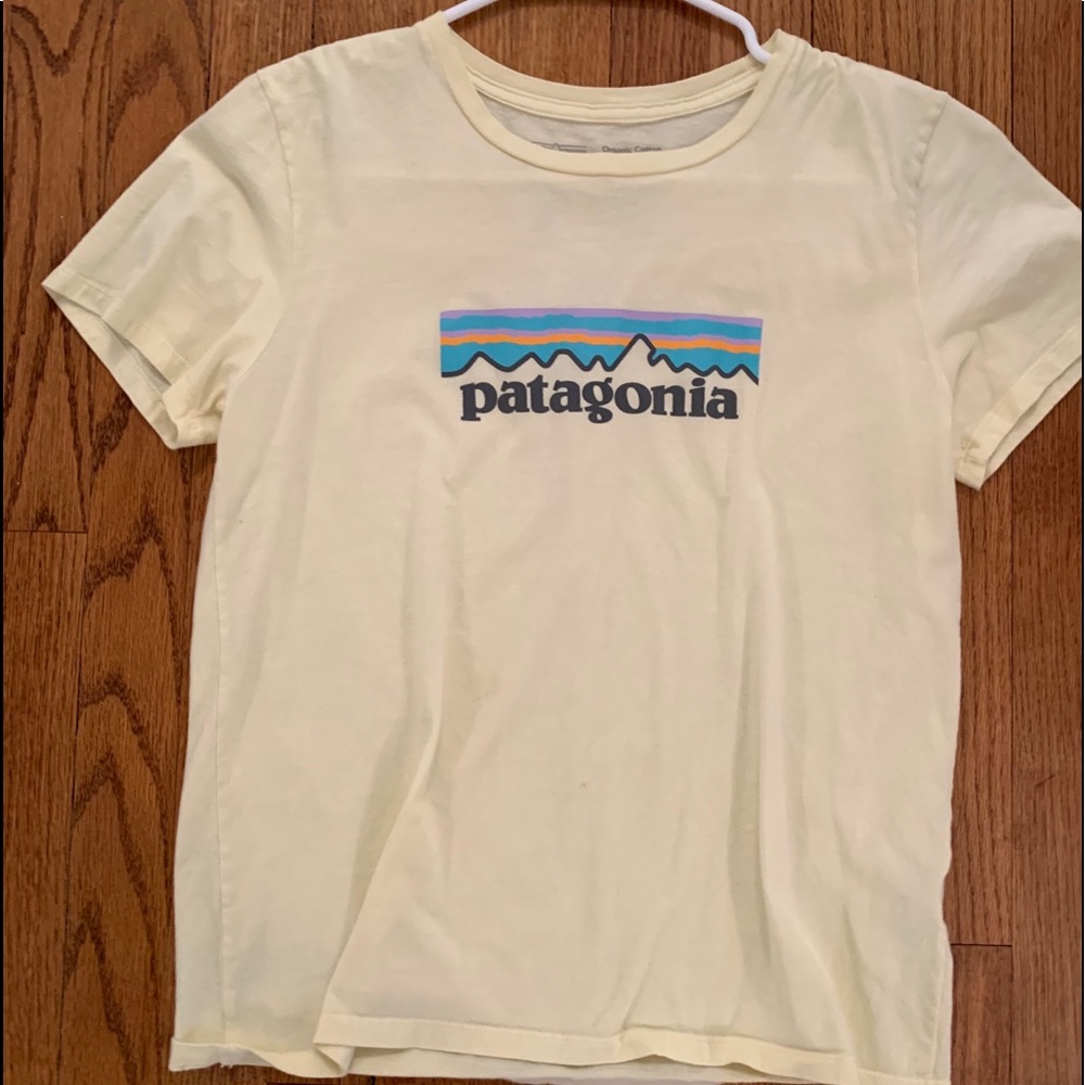 Patagonia yellow tshirt